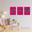 Zebra Pattern Heart Lightning Star Shape Motivational - 3 Piece No Frame Print Set-88622286
