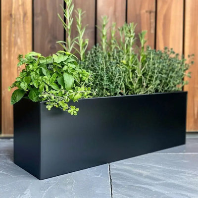 Reny Galvanised Zinc Trough Planter