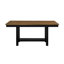 Table de salle à manger 6 pièces 2 tons avec finition brun noir et banc de rangement 4 chaises d'appoint-236057705