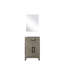 Meuble-lavabo gris en chêne gris avec comptoir en acrylique à la main et miroir-747899343