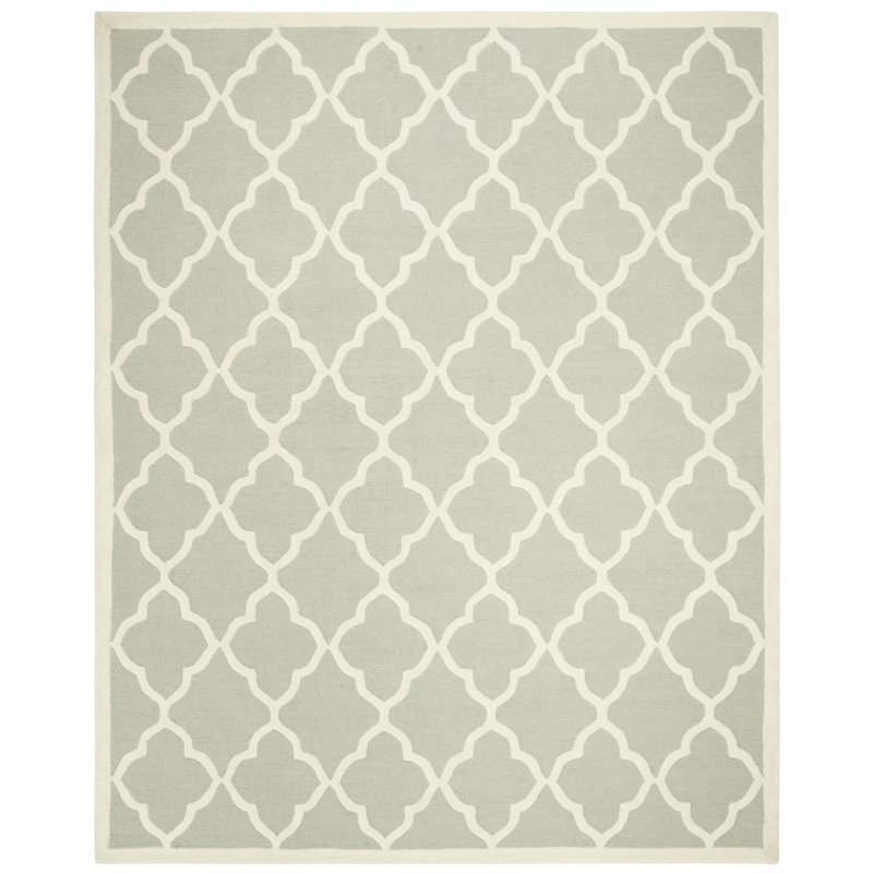 Cannen Hand Tufted Wool Geometric Rug, Rectangle 8' x 10'