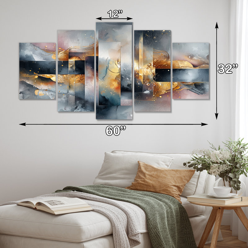 Geometric Ink Pulse III - Constructivism Wall Decor - Art mural moderne