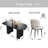 Pearlena 55.11" Modern Rectangle Black Dining Table Set with 4 Chairs for Kitchen, Bar, Living Room-1090927101-1090927100