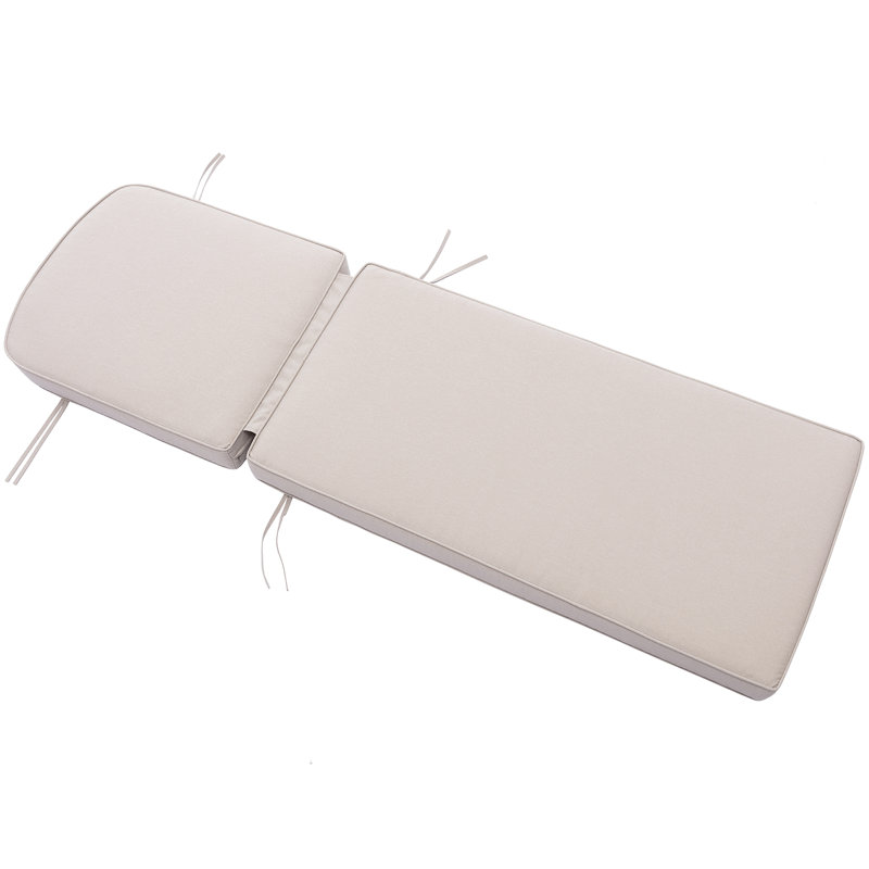 Ranu Outdoor Extra Thick Polyester Seat/Back Cushion 23'' W x 75'' D with Thickness of 5", Beige Solid Color