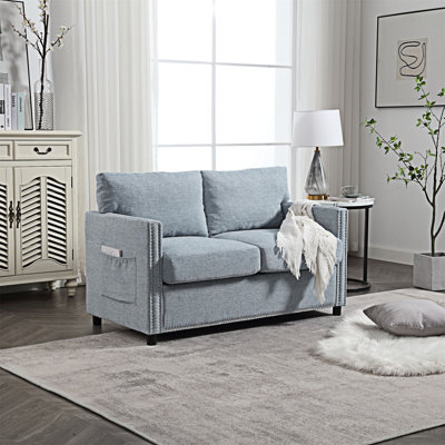 Modern Upholstered Loveseat Sofa Couch