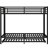 Black Queen Over Bunk Bed Made Of Metal With Trundle - Solid Structure, Low Noise, Space Saving Strong Slats, Quiet Operation, Efficient Setup-1570930452