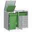 Rangement pour bacs à roulettes doubles 56,7 po x 31,9 po x 44,5 po vidaXL-110584181