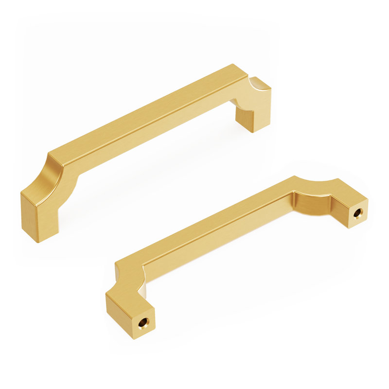 Monarch Bar Pull, 3-3/4", Brushed Golden Brass