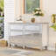 Commode décorative 56,1 po Kandiyohi, commode à miroir, armoire de rangement avec 6 tiroirs