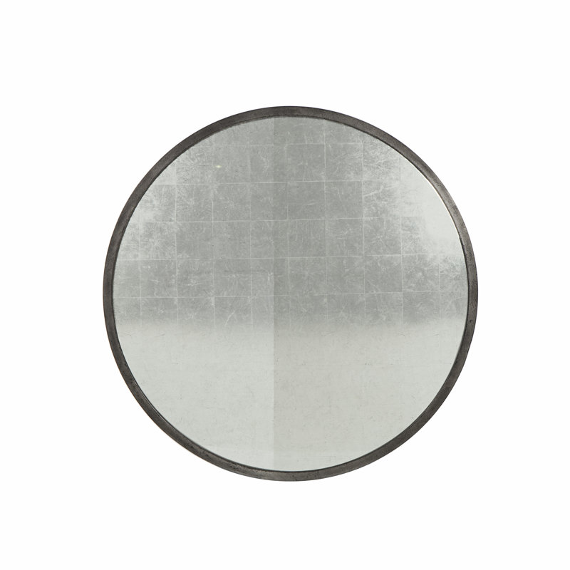 Beauhome Metal Wall Mirror, Dark, 37" H x 37" W x 1.5" D