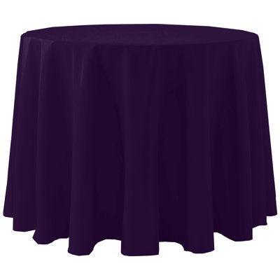 Yasser Eider & Ivory™ -2 Pack- Cotton-Feel 114-Inch Round Fine Dining Tablecloth, Burgundy Dark Red