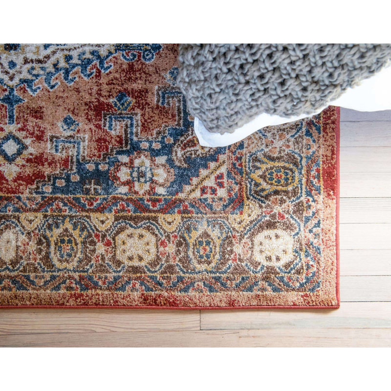 Tapis traditionnel Ulla couleur Bistre, Rectangle 7 pi x 10 pi