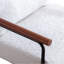 Chaise d'appoint moderne 26 po avec accoudoirs en bois massif Popkin