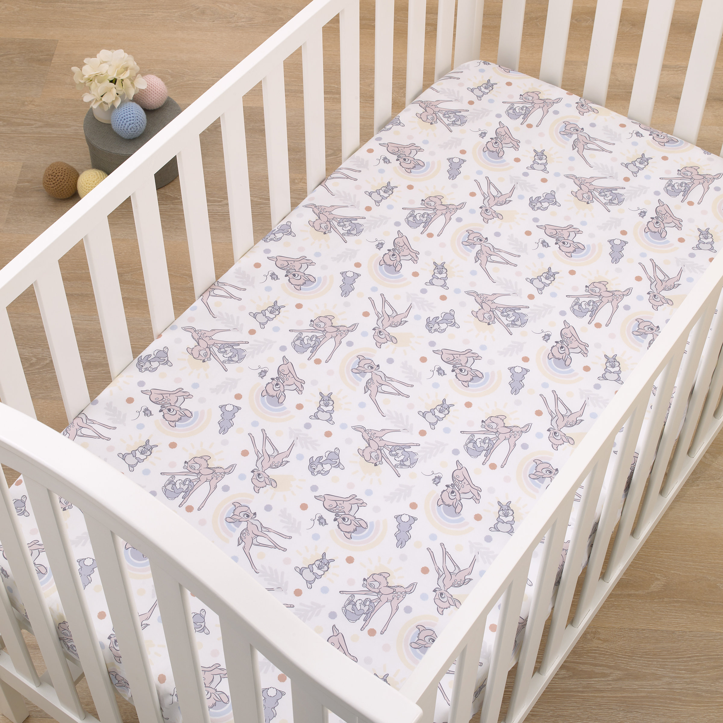 Disney B Is For Bambi Infant Bedding Piece Standard Crib Fitted Sheet