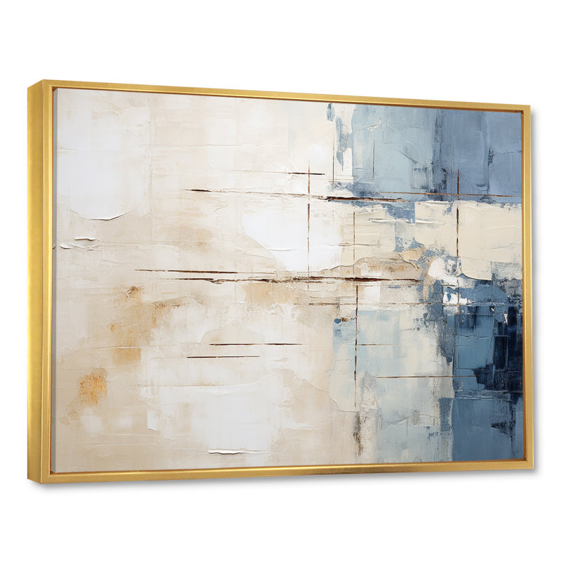 «Simplicity Winter Dream» sur toile, Cadre flottant doré, H 16 po x l 32 po x P 1 po