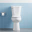 Toilette commerciale deux pièces GarveeHome, conforme ADA, allongée, hauteur confort global, chasse d'eau siphonique puissante de 1,28 GPF, siège à fermeture en douceur