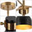 Mantasha 6-Light Modern Sputnik Black/White/Brass Chandelier-335760266