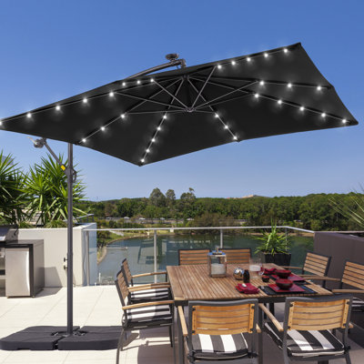98.4'' Lighted Cantilever Umbrella