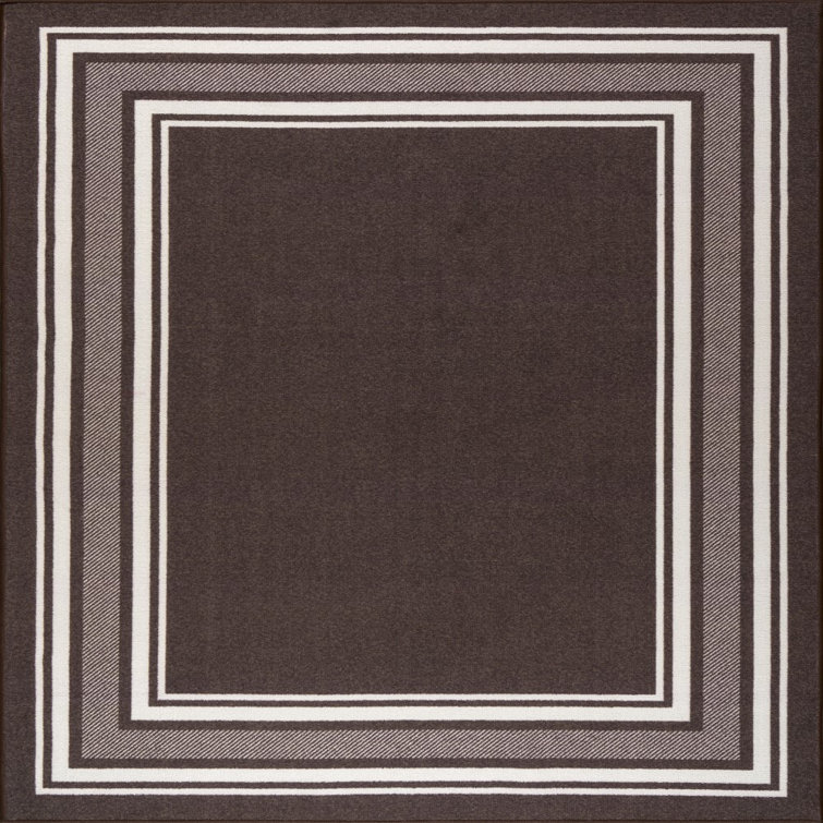 Quiogue Brown Non-Slip Area Rug