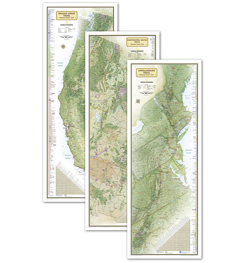 Triple Crown of Hiking - In gift box National Geographic Maps