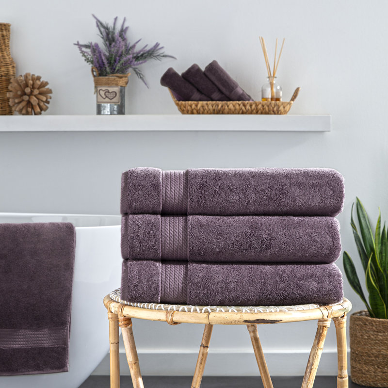 Ozdilek 4-Piece Bath Towels, 30x60 550GSM, 100% Turkish Cotton, Luxury Quick Dry, Extra Large, Fade-Resistant, Eco-Friendly, Lightweight, Spa Towel, Comfortable