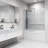 Meridian 34" W x 62" H Fixed Framed Bathtub Screen with 3/8" Glass-99078318