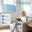 Climatiseur de fenêtre, refroidit 550 pieds carrés, modes 6 en 1, télécommande, installation facile et économie d'énergie, blanc-125528198