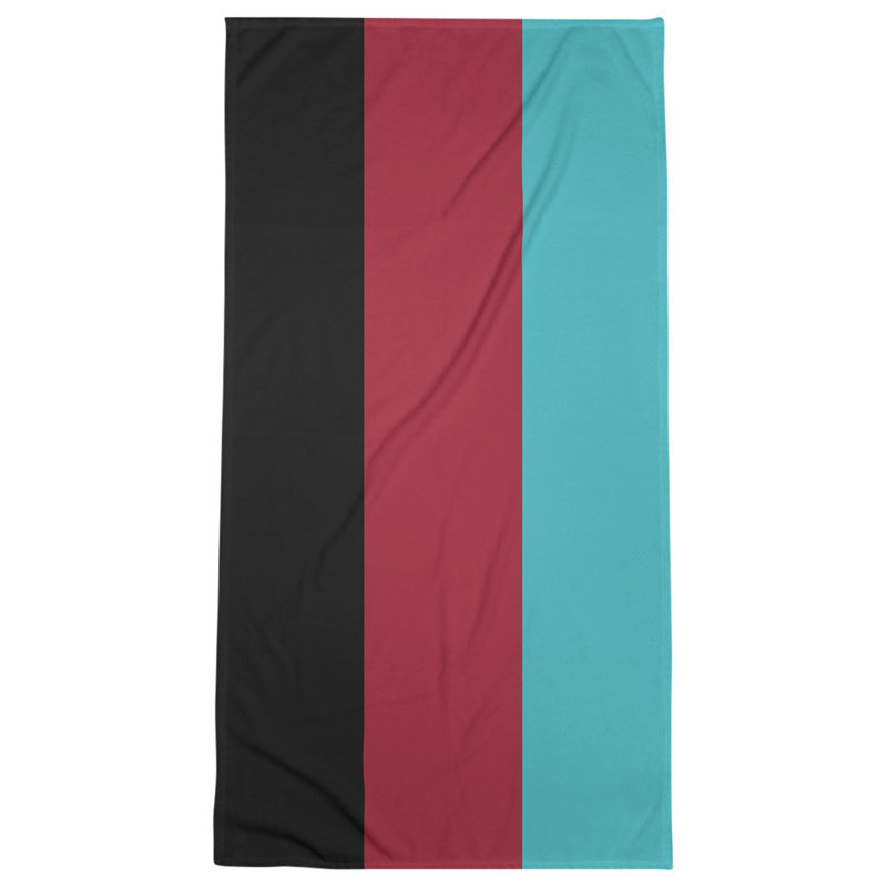 Lightweight Beach Towel, Desert Sand/Brick Red/Desert Sand, Microfiber