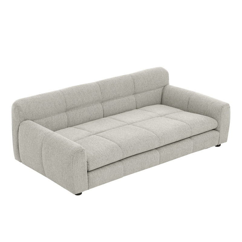 Soft And Comfortable Pet Sofa With Backrest And Armrests, Featuring A Modern Rectangular Design Suitable For Big-Sized Dogs.