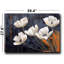 Toile blanche sur fond bleu marine