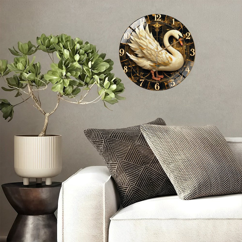 Horloge murale élégante 12 po Swan