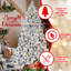 Arbre de Noël de 4 pi avec apparence floquée, 150 lumières Ul colorées, 21 pins, 366 pointes enneigées, structure à charnières pour une installation sans effort et configuration de base en métal stable,