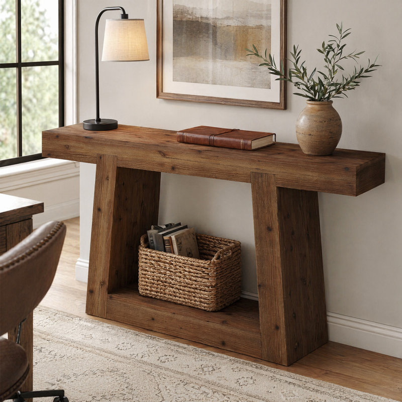 Table de canapé 55,12 po avec tablettes de rangement
