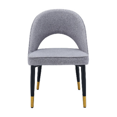 Chaise d'appoint rembourrée grise Rotherham