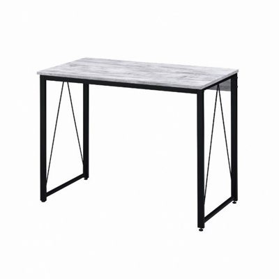 Bureau d'écriture rectangulaire avec base en métal