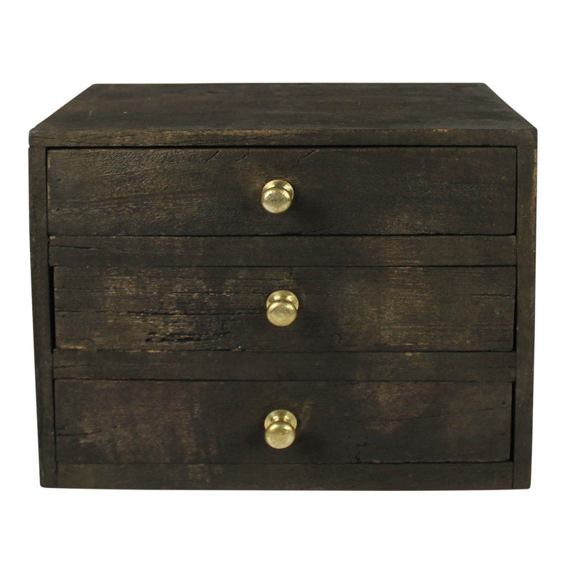 Commode de rangement 3 tiroirs Moiz