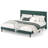Upholstered Platform Bed with Fabric Headboard - Noise-Free, No Box Spring Needed, Easy Assembly-1548679189-1548679188