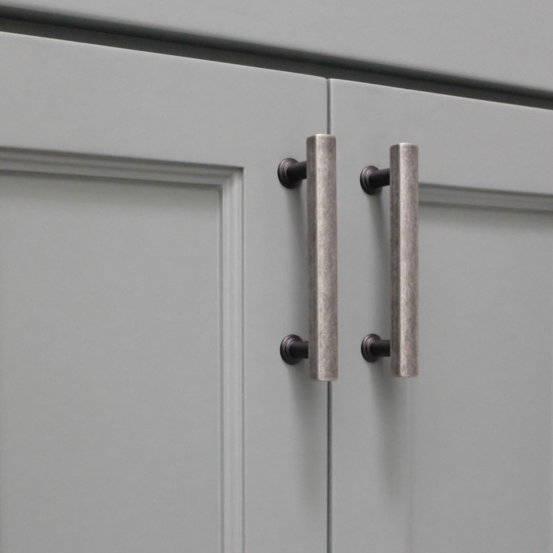Mod Two Tone Bar / Handle Pull, Polished Chrome/Satin Brass, 5"