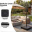 Base de parasol autoportante à roulettes en PEHD 360 LBS