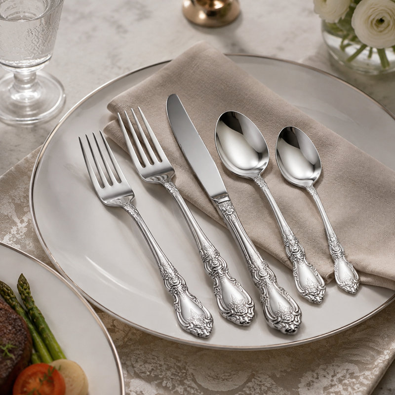 45-Piece 18/0 Silverware Set for 8