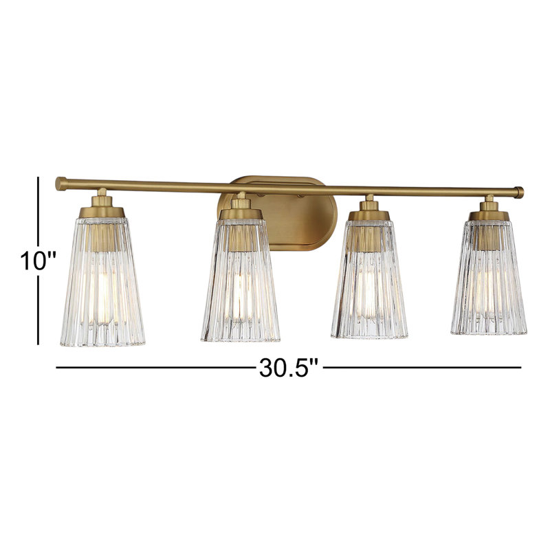 Luminaire de meuble-lavabo 3 lumières Jeanie en nickel poli, Laiton