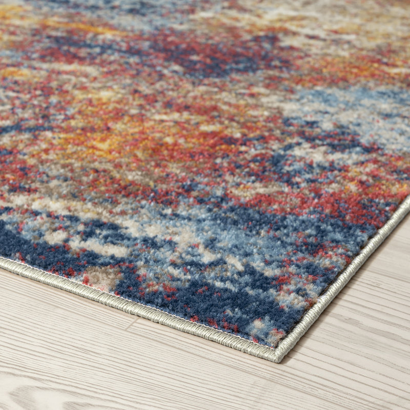 Clive Contemporary Abstract Area Rug, Multi, Rectangle 8'10" x 12'2"