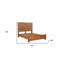 Structure de lit brun en bois massif