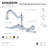 Kingston Brass Wilshire Double-Handle 2-Hole Wall-Mount Bridge Kitchen Faucet-28237032