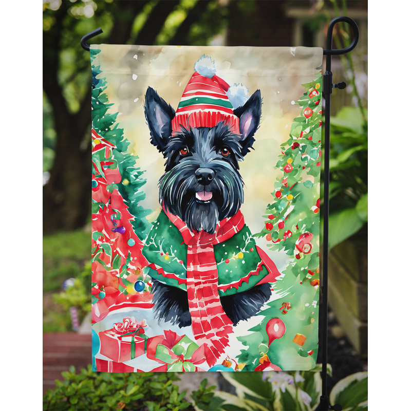 Polyester double face Noël, H 15,5 po x l 11,25 po