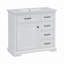 Meuble-lavabo de salle de bain avec lavabo, 2 tiroirs basculants, charnières de porte à fermeture en douceur