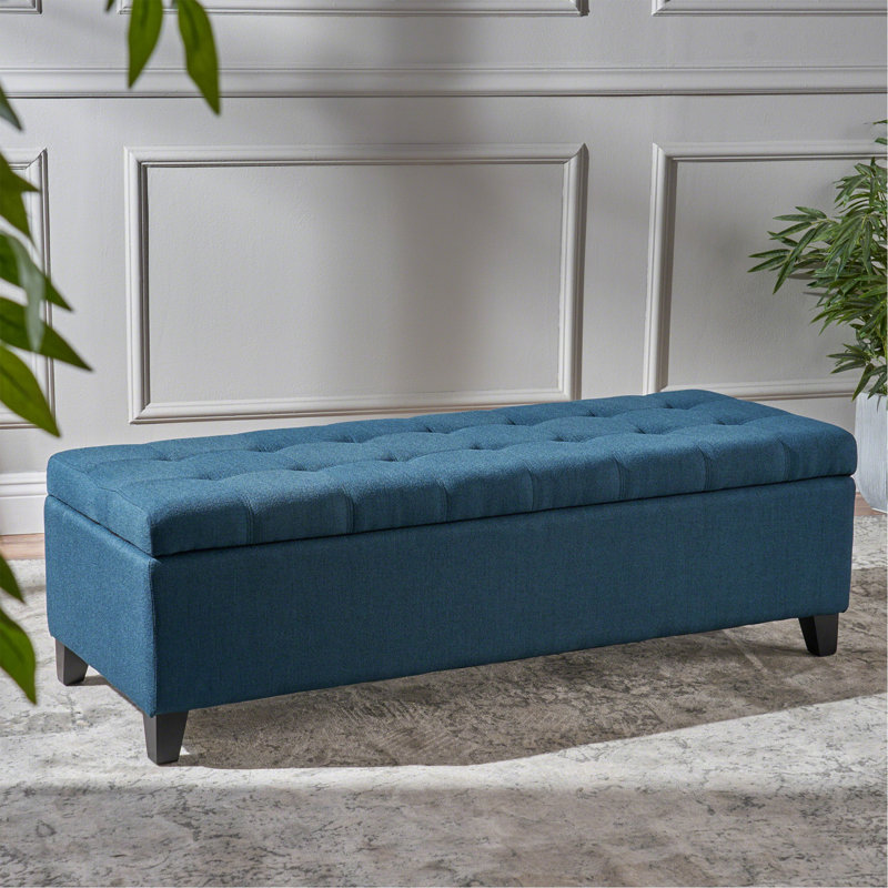  Mirga Storage Bench, Navy Blue