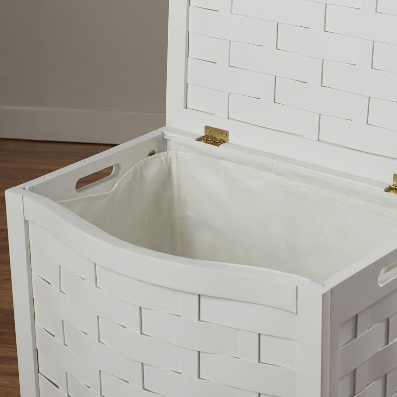 Panier à linge incliné à l'avant, blanc