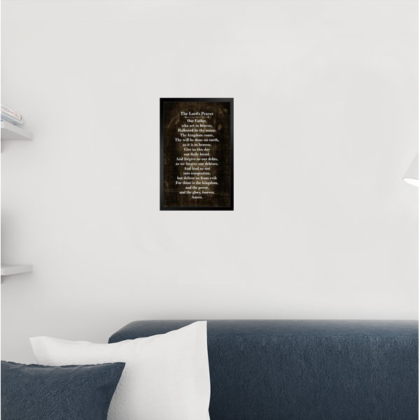 Trinx The Lords Prayer Our Father Framed On Paper Print | Wayfair