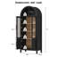 Bibliothèque arquée 71 "avec portes en verre - Vitrine polyvalente et armoire de rangement pour garde-manger-114229063